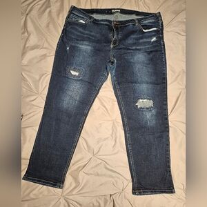 Warehouse Dark Blue Ankle Jeans